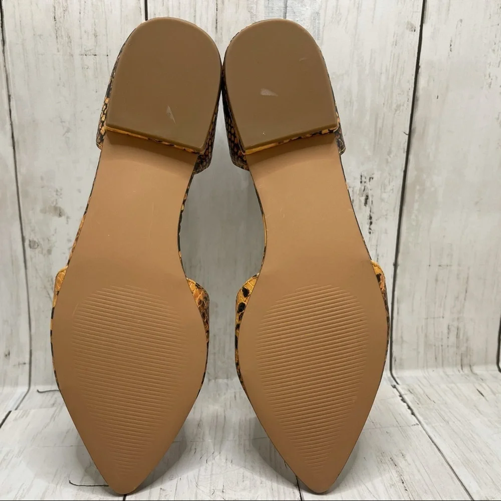 Steve Madden Genius d’Orsay in Yellow Snake Flat - Picture 13 of 13